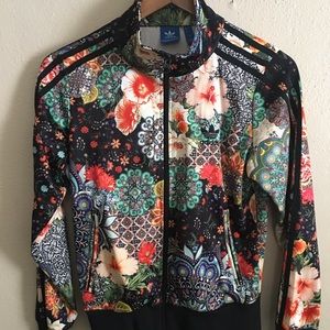 Adidas floral track jacket
